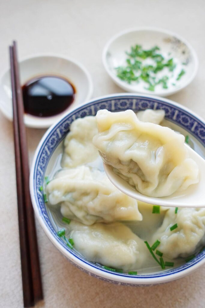 chinese dumpling recipe - boiled dumpling in soup